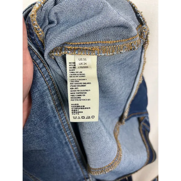 Free People We The Free Curvy Flare Leg Raw Hem Jeans Sz.35 - Image 11