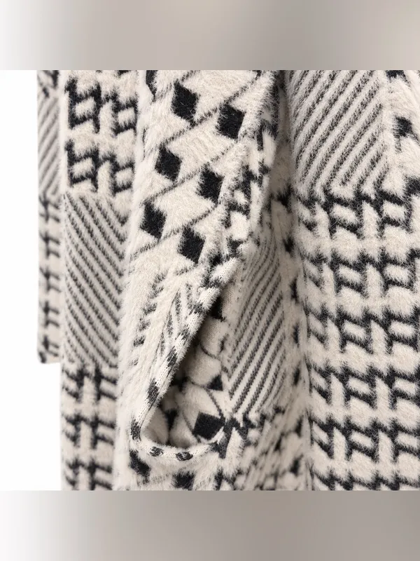 Liverpool Los Angeles Fuzzy Geometric Houndstooth Coatigan Cardigan S - Image 5