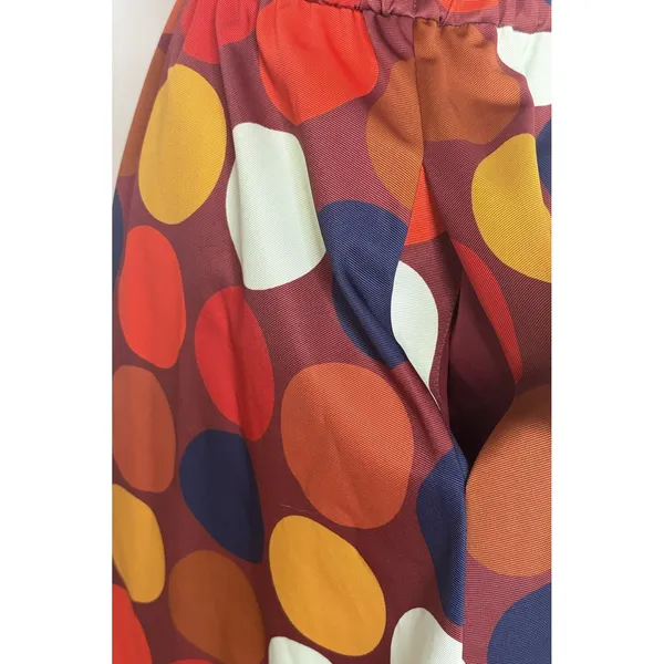 Kate Spade New York Polka Dot Midi Skirt XS Multi Color Elastic Waist A-Line - Image 7