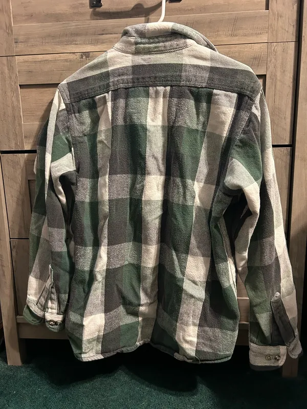 Men’s “Five Brother” Flannel Green Size L - Image 2