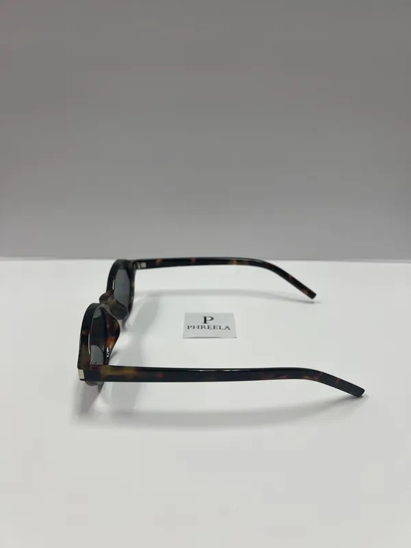 Round sunglasses / round retro leopard sunglasses Black - Image 3