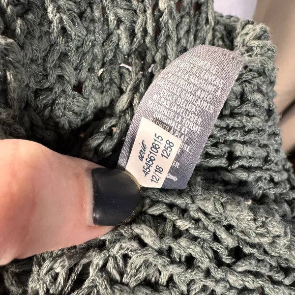 Aerie Textured Open‎ Knit Tank Green S Sheer Lagenlook Boho Earthy Neutral - Image 7