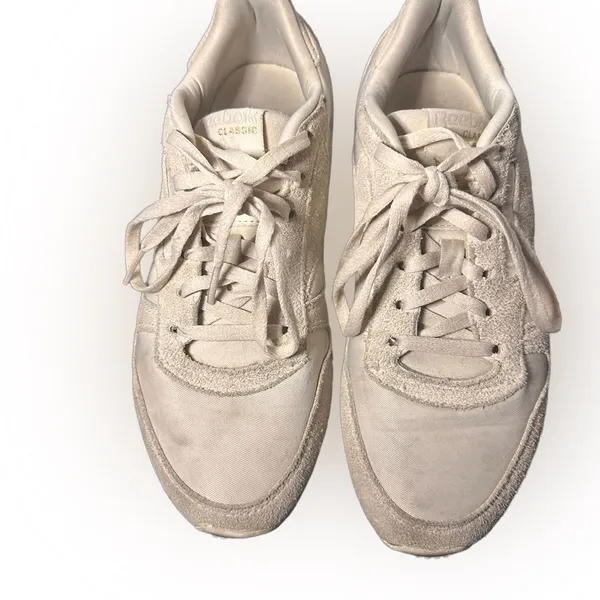 Reebok Classic Leather Suede Shoes Womens Size 6 Whisper Grey Sneakers - Image 3