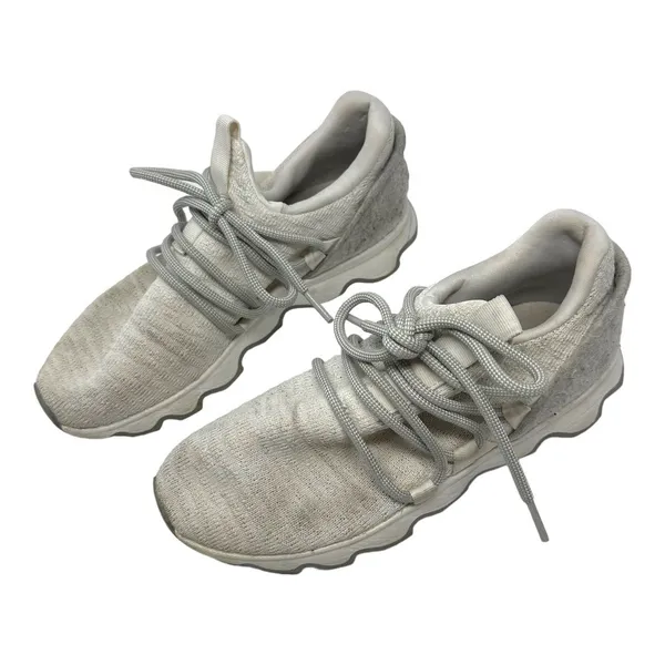 Sorel Kinetic Lace Sneaker Womens Cream Knit Lightweight Comfort Size 7 - Image 2