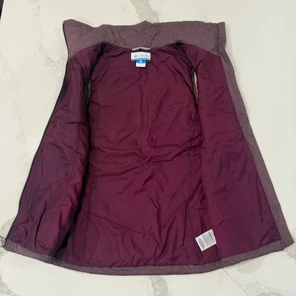 Columbia Dandi Camp Insulated Quilted Vest Women’s Small Maroon Red Mock Neck - Image 6