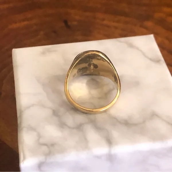 Rare vintage designer Avon Victorian lady 18k sterling silver ring - Image 4