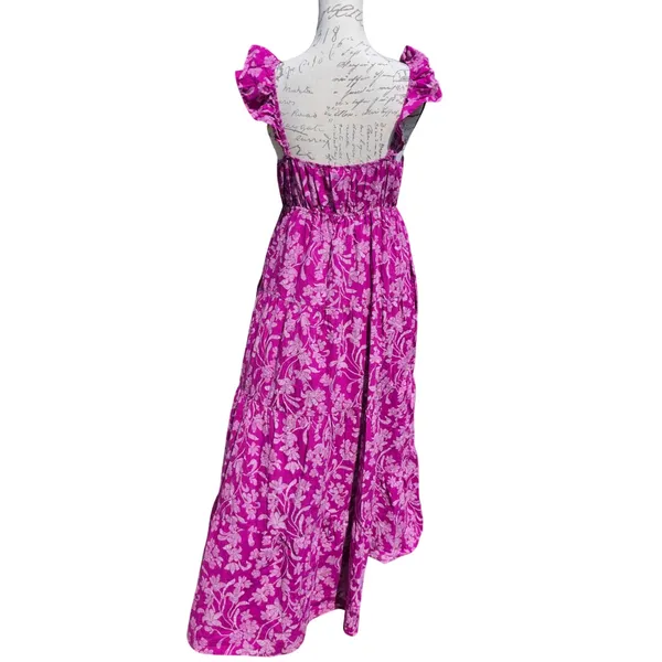 Universal Threads NWT Purple Floral Tiered Midi Dress Ruffle Strap Cotton Small - Image 4