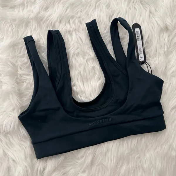 Nike Skims Matte Double Strap Scoop Bra Dark Teal Size XS - Image 7