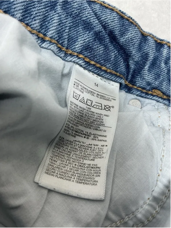 Womans Excellent Old Navy High Rise Wide Leg Blue Jeans Size 14 Waist 33 Inch - Image 5