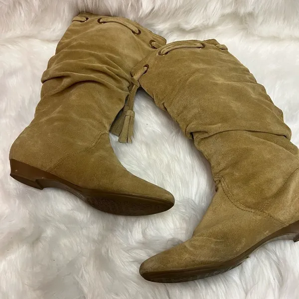 Arturo Chiang Slouch Boots Size‎ 8 Suede BIN 18 - Image 9