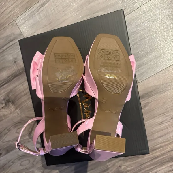 Anne Michelle Elegant Pink Bow High Heels - Image 8