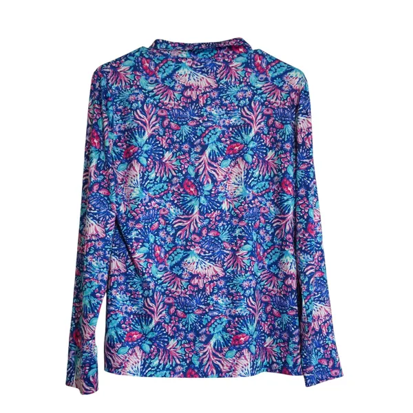 Stella Parker Size Small UPF Longsleeve Bright Vibrant Floral Coastal Golf Gear - Image 5