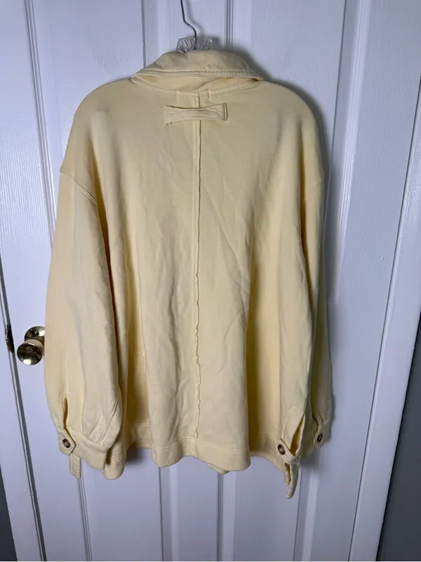 Free People Alexa Sweatshirt in Flan Butter Yellow M - Image 5