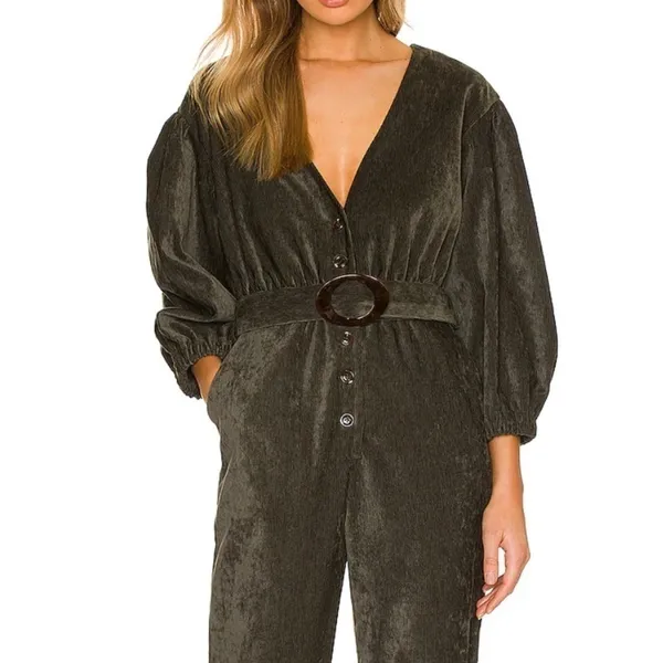 NWT Tularosa Meira Jumpsuit in Olive‎ Green Size Large - Image 3