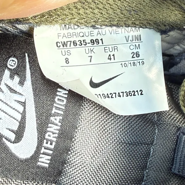 Nike Internationalist Olive Green & Grey mens Sneakers Size 8 - Image 8