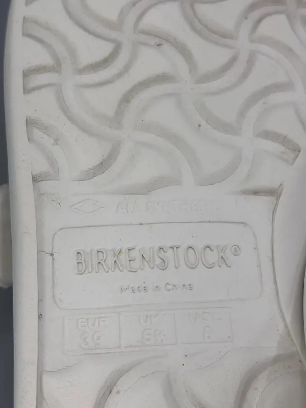 Birkenstock Double Strap Slide Sandal Women US 8 White Adjustable Buckle Slip On - Image 7