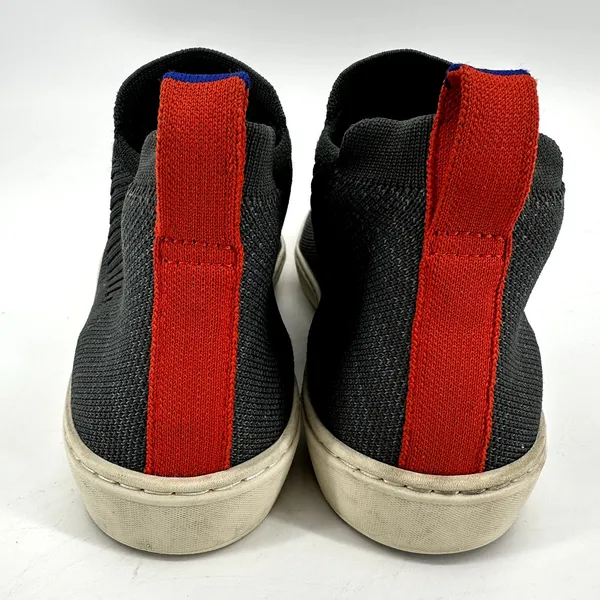 Rothy's The Chelsea Boots Knit High Top Slip On Fog Melange Gray Red 8 - Image 5