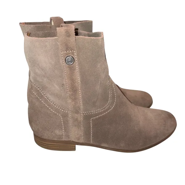 Frye & Co. Taupe Suede Sarah Shortie Slouchy Boots Booties 7.5 - Image 5