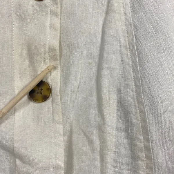 Coldwater‎ Creek Cream 100% Linen Button Front Utility Jacket Women Size 4-6 - Image 11