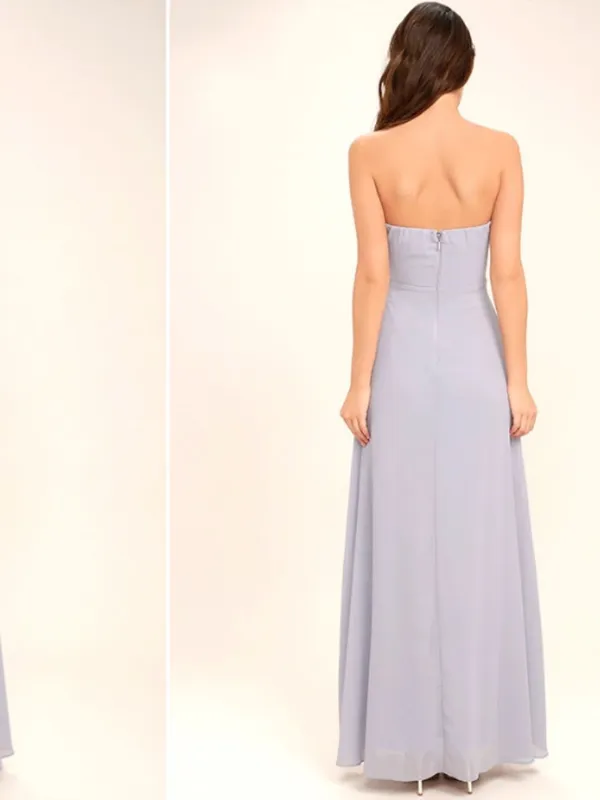 LULUS Elegant Prom Wedding Bridesmaid Sexy Flowy Romantic Sophisticated Maxi - Image 5