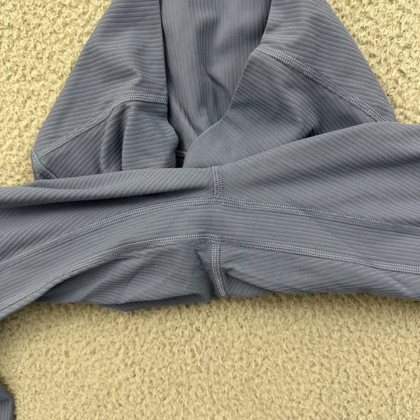Lululemon Align High Rise Leggings Ribbed Oasis Blue Athletic Women's 4 x 25 - Image 4