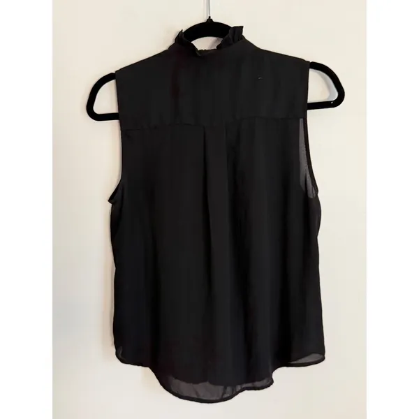 Ann Taylor Black sleeveless Blouse size MP - Image 3