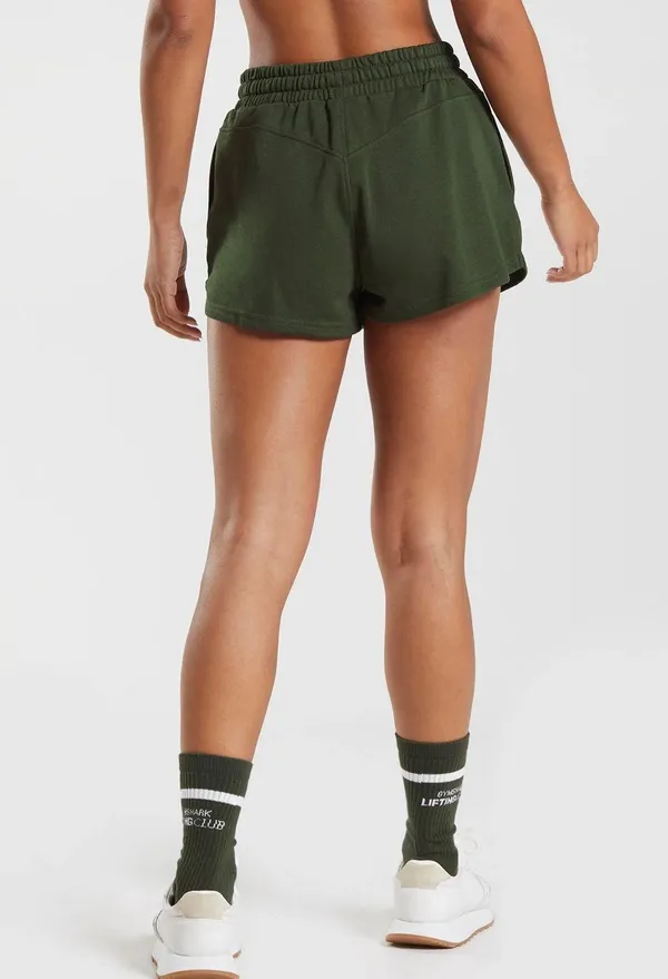 Gymshark Social Club Shorts - Moss Olive - Image 3