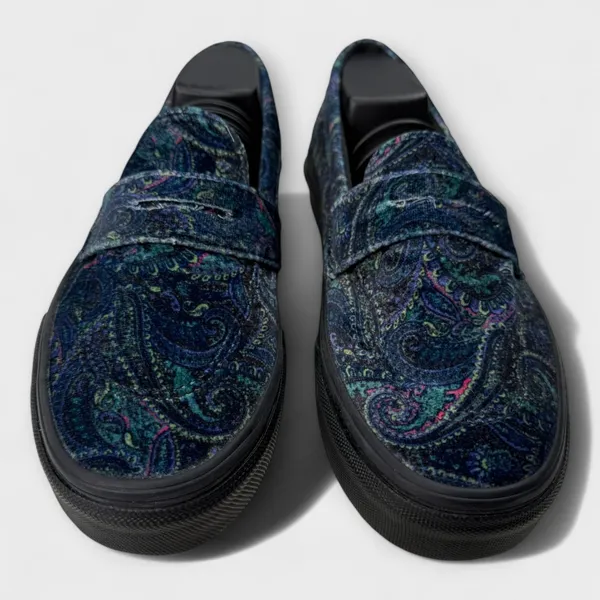Vans Style 53 Velvet Paisley Blue Slip On Creeper Womens 8 Mens 6.5 NWOB - Image 4