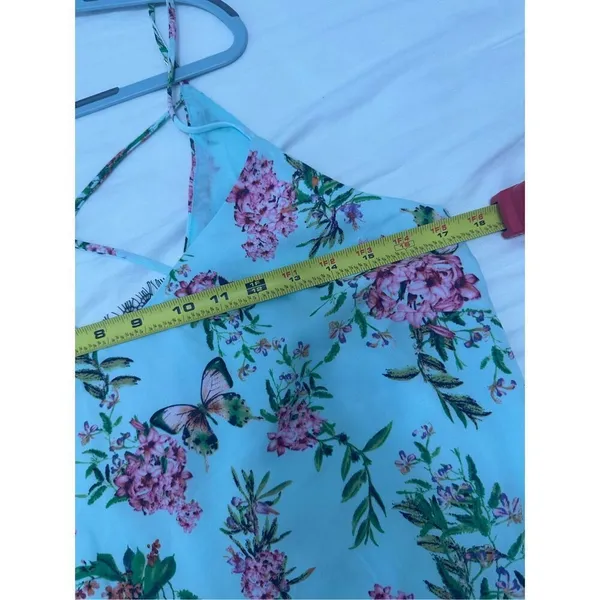 NWT Adelyn Rae Lydia Woven Printed Slip Dress Large Light Blue Size L - Image 6