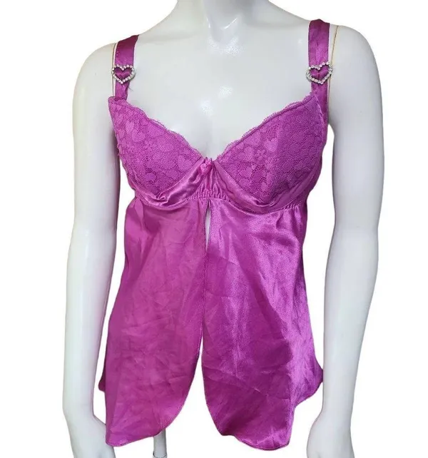 Vintage Frederick's of Hollywood Magenta Babydoll (L) - Image 2