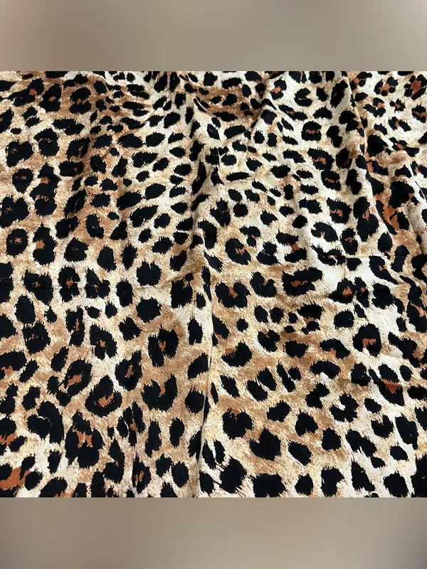 PrettyLittleThing Plus Leopard Satin Lace Cut Out Maxi Dress 18 NWT - Image 13