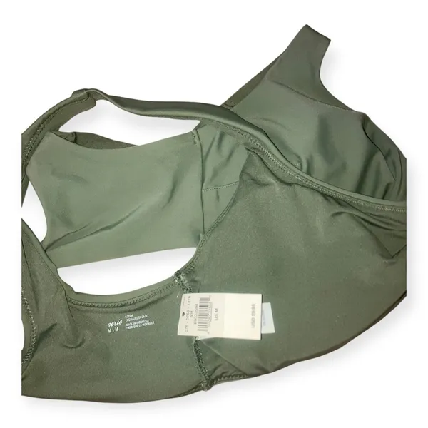 Aerie Womens Olive Green Wide Strap Scoop Bikini Swim Top - Image 8