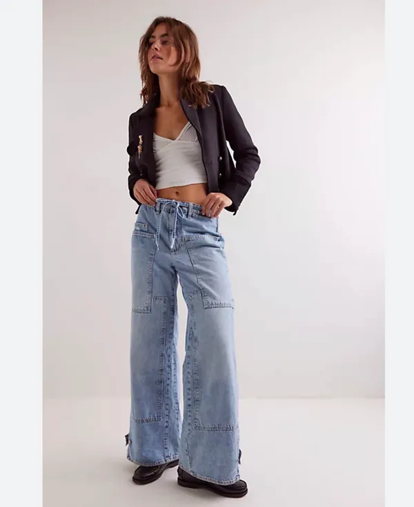 Free People CRVY Outlaw Wide Leg Jeans - Image 2
