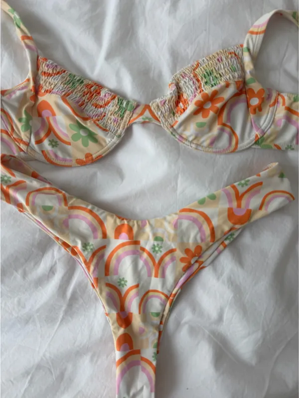 & Other Stories Funky print bikini set - Image 2