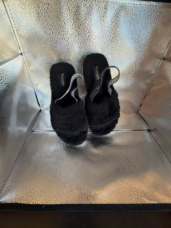 Koolaburra by UGG Fuzz'n II Black Faux-Fur Slingback Sandals - Image 2