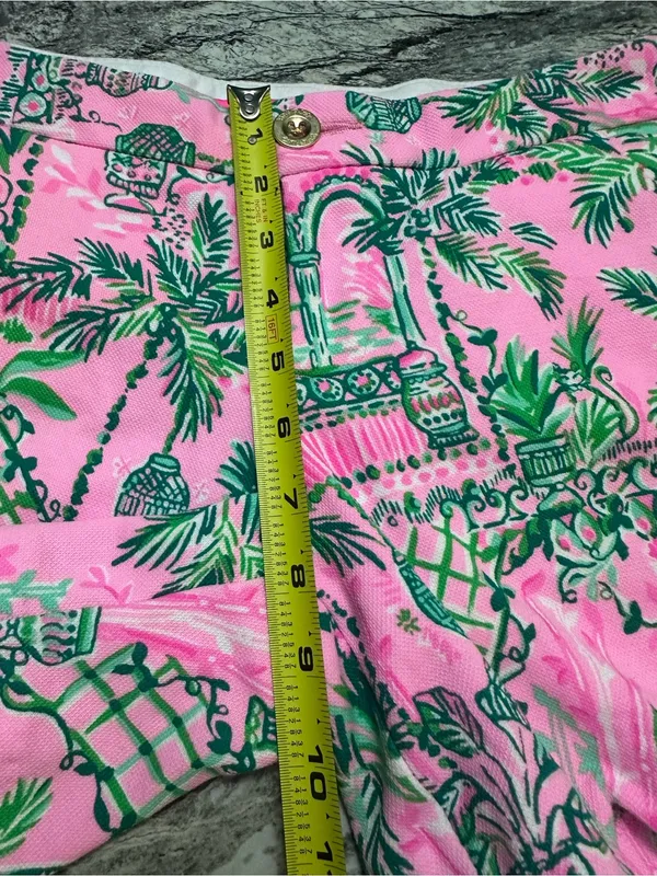 Lilly Pulitzer Pink & Green Scallop-Hem Shorts size 4 - Image 5