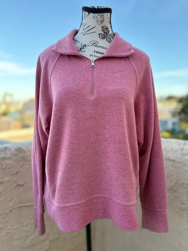 Nike Hypernatural Therma-fit fleece half-zip sweater dessert berry size S small - Image 2
