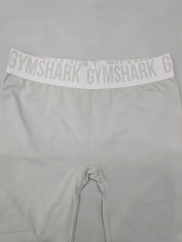New Gymshark Woman's Light Gray Biker Shorts Size M - Image 4