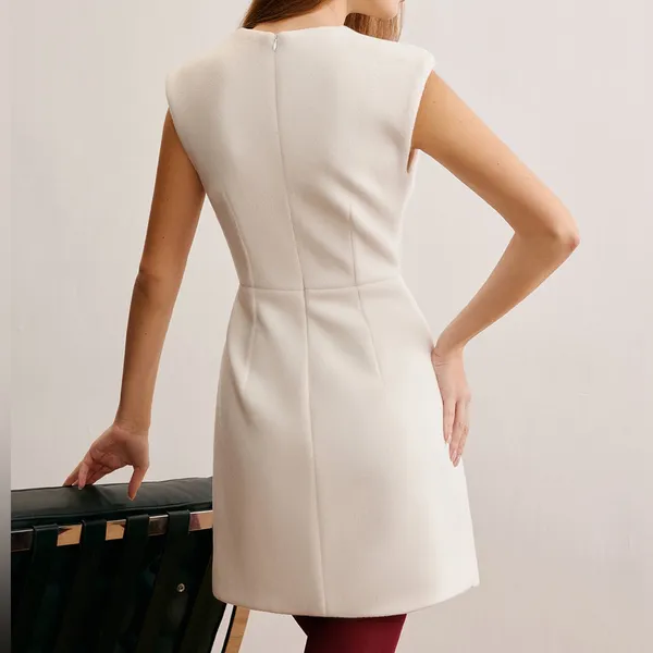Commense Pin-Detail Sleeveless Warm Dress size M - Image 2