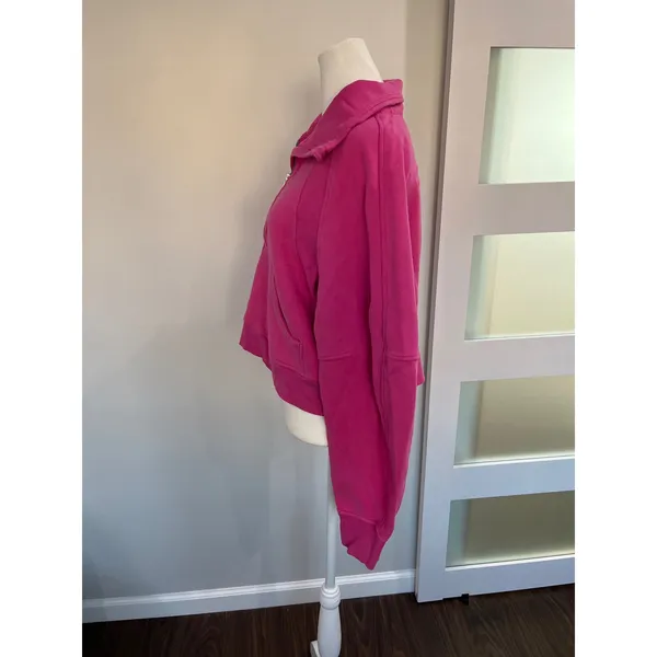 Lululemon Scuba Oversized‎ Half-Zip Hoodie Pink XS/S LW3FJ6S - Image 4