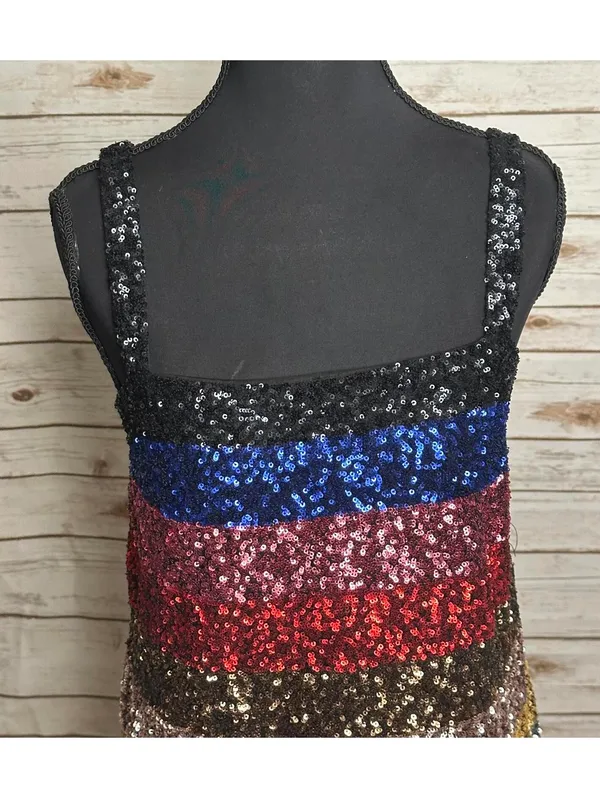 GAP multicolored striped sequin bodycon sleeveless mini dress Size Small - Image 7