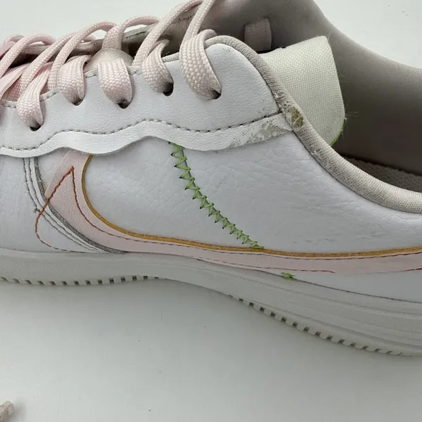 Nike Air Force 1 PLT.AF.ORM White Pearl Pink Yellow Women's Size 10.5 - Image 8