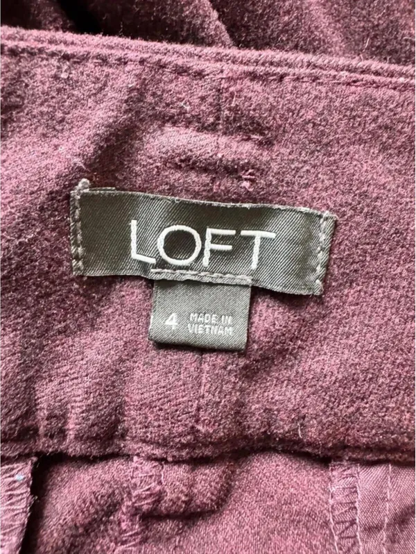 LOFT Paperbag Waist Tie Belt Ankle Pants Size 4 - Image 3
