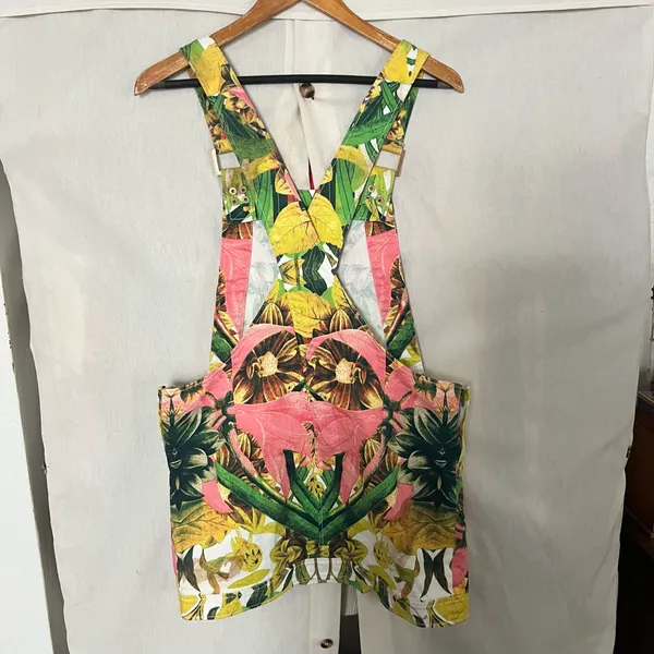 Finders Keepers Tropical Overall Denim Dress - Image 5