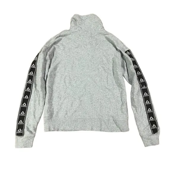 Reebok womens grey high neck sweatshirt with‎ pocket size small - Image 2