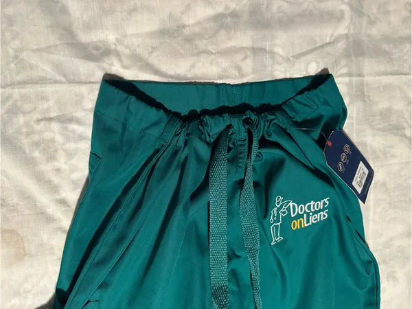 Cherokee Teal Unisex Scrub pants with Embroidered Logo size M - Image 7
