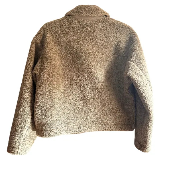UNIQLO‎ Windproof Fleece Buttoned Jacket Olive X-Small - Image 3