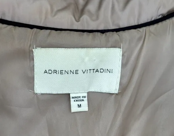 Adrienne Vittadini Quilted Vest Size M Taupe - Image 2