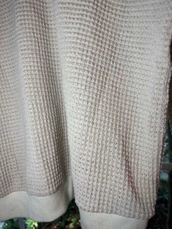 Adreamly Women's Waffle Knit V-Neck Oversized Sweater - Image 3