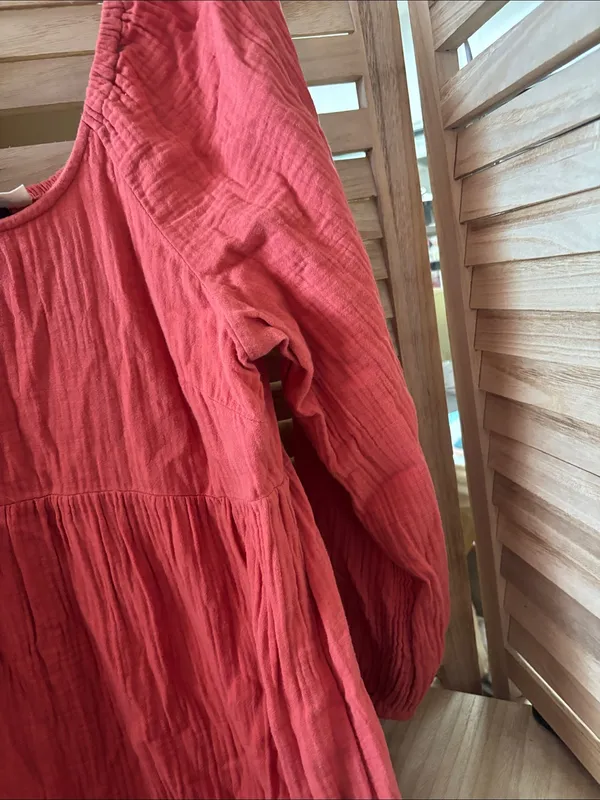 Universal Threads Terracotta Gauze Tiered Maxi Dress Small - Image 2